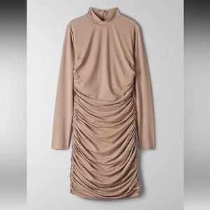 Ten by Babaton Ruched Long Sleeve Mini Dress – Size L  Aritzia dress
